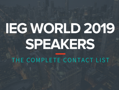 IEG World 2019 Speakers: The Complete Contact List